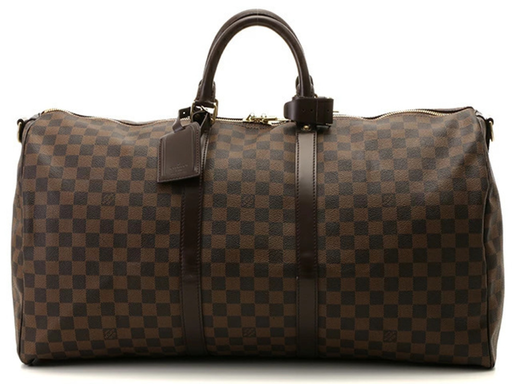 LOUIS VUITTON Keepall Bandouliere Boston Bag Damier